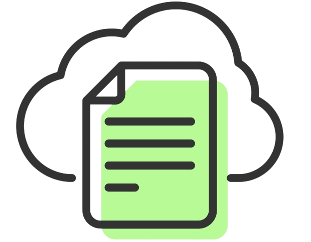 Easy carbon label process icon